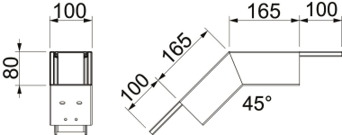 OBO PLM BF 0810 FS Bogen 45° fallend 