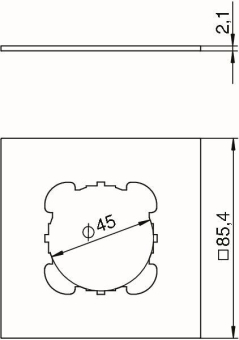 OBO T8NL P1 7035 Abdeckplatte 1xEKR 