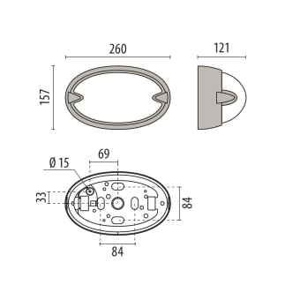 PII LED-Wandleuchte 4000K 6.5W   3100140 