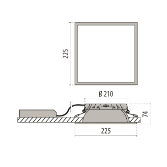 PIL DL SQUARE MAXI 14 C/EW 840   3108999 