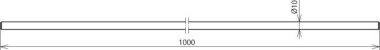 DEHN Fangstange D 10mm L 1000mm   101007 