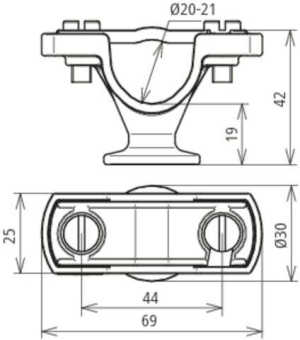 DEHN Leitungsh.PA grau            275220 