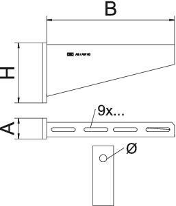 OBO AW 80 21 FT Wandausleger 