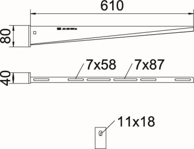 OBO AW 15 61 FT Wand-u.Stielausleger m. 
