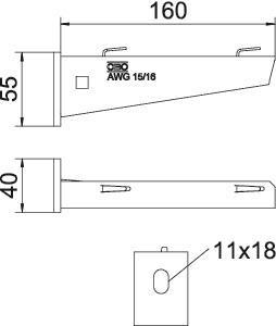 OBO AW G 15 16 FT Wand-u.Stielausleger 