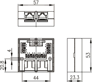 TG Anschlussdose VAD Cat.6   J00023A0056 