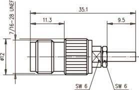 TEGA TNC-Kabelbuchse         J01011A0050 