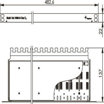 TG Multi-Verbindungsmodul 12xVM8/8 Cat7 