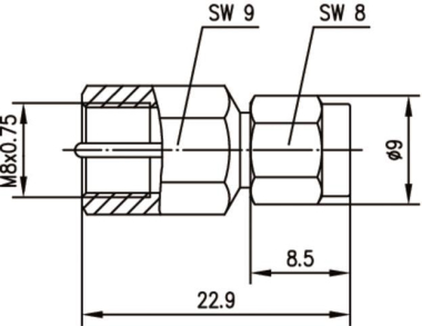 TG Adapter FME-SMA (M-M)     J01703A0009 