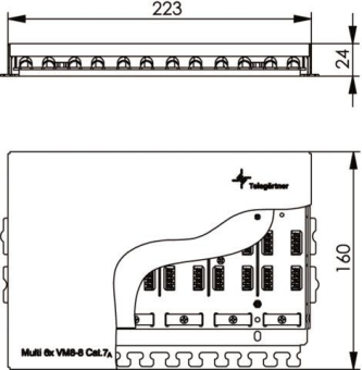 TG Verbindungsmodul Multi 6xVM8/8 Cat 7 