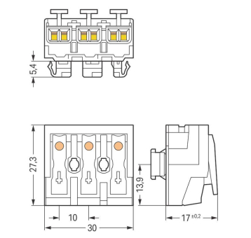 WAGO 294-8013 Leuchtenanschlussklemme, 
