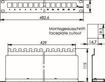 TG 19 Modulträger 1 HE RAL   J02023A0034 