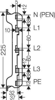 HENS Sammelschienenträger 250A    MIST25 