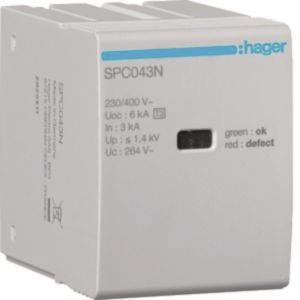 Hager Steckmodul T3 N-PE Uc 264V SPC043N 