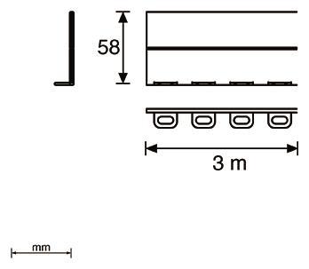 Unex Trennwand 60mm lichtgrau      66821 