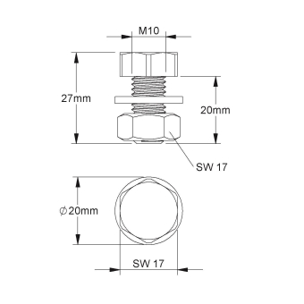 Kleinhuis Kontaktschraube MS   404M10/20 