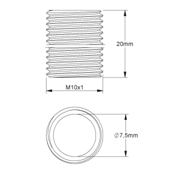 HKL Gewinderohr M10               182/20 