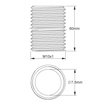HKL Gewinderohr M10               182/60 