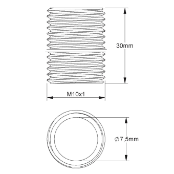 HKL Gewinderohr M10               182/30 