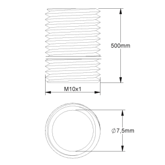 Kleinhuis Gewinderöhrchen M10x1  182/500 