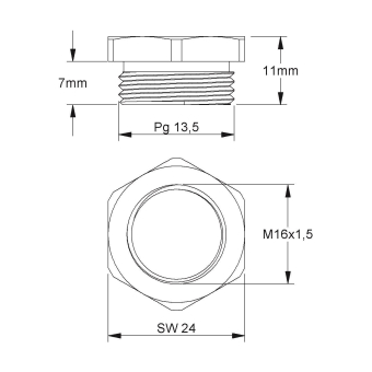 Kleinhuis Adapter PG13.5/M16 Ms 46P13M16 