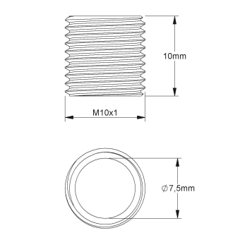 HKL Gewinderohr M10               182/10 