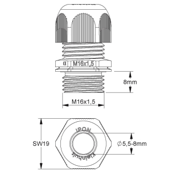 HKL IPON-Kabelverschraubung    1234M1603 