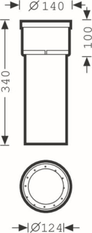 Trilux Bodeneinbautopf aus      08511 ET 