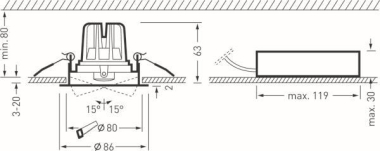 TRIL Einbauleuchte, Reflektor,   6528851 