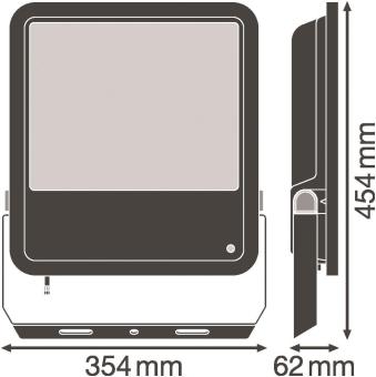 LEDV FL PFM200W/4000K SYM100SL BK 