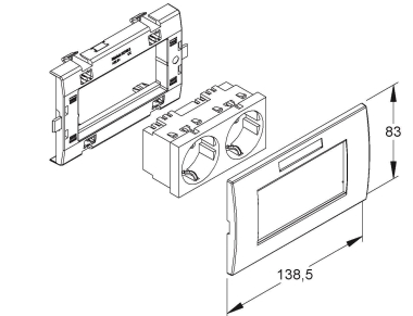 HKL Zweifachsteckdoseneinheit  KES-2.3.3 