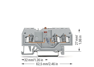 WAGO 279-674/281-413 Bauelementklemme,3 