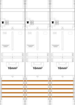 f-tronic Zählerfeld 3feldrig Z31B-16-HSP 
