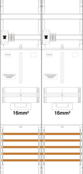 f-tronic Zählerfeld 2feldrig Z21B-16-HSP 