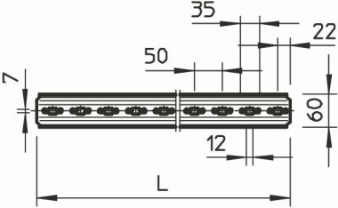 OBO TPS 3000 FS TP-Profil gelocht 3000mm 