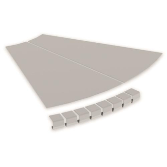 Abdeckung Bogen 45  halogenfrei grau 600 