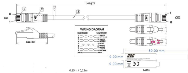 Patchkabel 2x RJ45 Cat6A    MK7001.7,5BL 