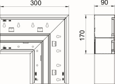 OBO GS-DFF90170RW Flachwinkel fallend 