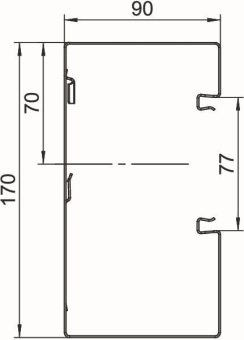 OBO GS-A90170RW Geräteeinbaukanal 