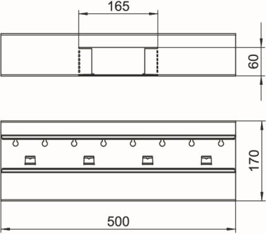 OBO GS-AT90170RW T-Stück asymmetrisch 