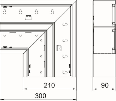 OBO GS-DFF90210RW Flachwinkel fallend 