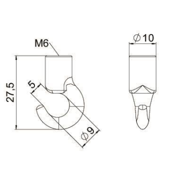 OBO 2081 K M6 Deckenhaken M6 St G 