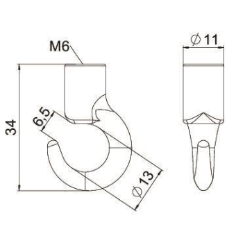 OBO 2081 M6 G Deckenhaken M6 St G 