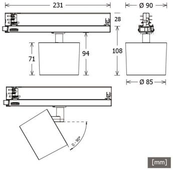 LTS 3PH-Strahler ORYO-T 203.940.45 si 