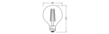 Osram Vintage 1906 LED 7.2W 824 Gold E27 