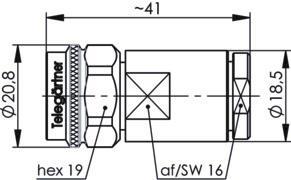 TEGA N-Kabelstecker 50Ohm    J01020A0149 