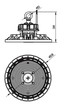 Lichtline LED-Hallentief-   434012121011 