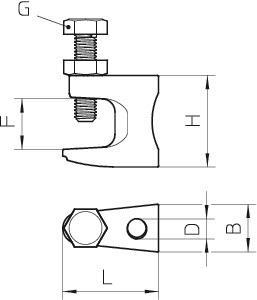 OBO FL2-G M10 TG Trägerschraubklammer m. 