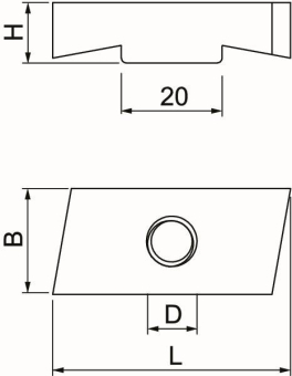 OBO MS50SN M6 ZL Gleitmutter 