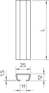 OBO AL2512UP2000A2 Profilschiene 